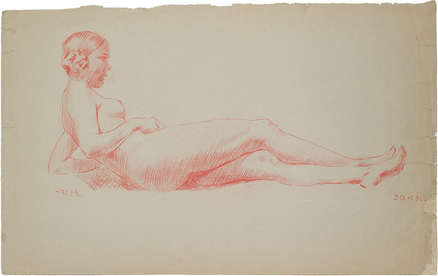 Масютин Василий Николаевич. Обнаженная сидя